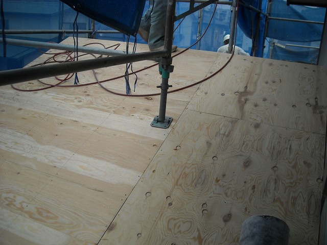 防水シート予定